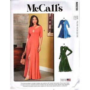 McCall's M8238 Misses 16 to 24 Easy Keyhole Dress Uncut Sewing Pattern